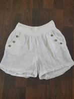 100 %linnen short L, Verzenden, Zo goed als nieuw, Maat 42/44 (L), Wit