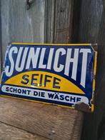 Gaaf emaille bord sunlight zeep sunlicht seife, Ophalen of Verzenden, Gebruikt, Reclamebord