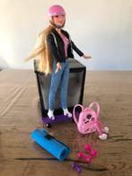 sportieve barbie met skateboard, Gebruikt, Ophalen, Barbie