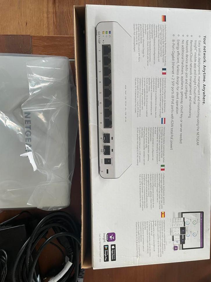 NETGEAR GC110P, Computers en Software, Netwerk switches, Nieuw, Ophalen of Verzenden