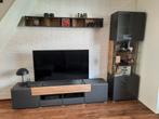 Kasten set (5 stuks) hoogglans grijs met licht hout panelen, Huis en Inrichting, Kasten | Televisiemeubels, Ophalen, Zo goed als nieuw