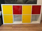 Kallax ikea kast met gekleurde deurtjes, Huis en Inrichting, Kasten | Wandmeubels, Ophalen, Zo goed als nieuw, Minder dan 150 cm