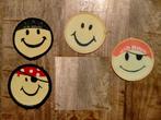 Smiley glimlach gezicht vintage hippie patches patch embleem, Hobby en Vrije tijd, Nieuw, Ophalen of Verzenden