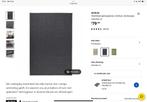 IKEA MORUM Vloerkleed glad geweven, bin/buit, donkergrijs, Ophalen, Zo goed als nieuw, Rechthoekig, 200 cm of meer