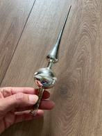 Kleine oude glazen kerstboom piek zilver kerstversiering, Diversen, Kerst, Ophalen of Verzenden, Zo goed als nieuw