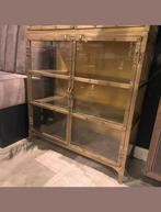 Iron brass gouden vitrinekast, Ophalen, Zo goed als nieuw, 25 tot 50 cm