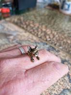Bulldog Hondenring - Gouden kleur -, Overige materialen, Nieuw, Ophalen of Verzenden, Dame of Heer