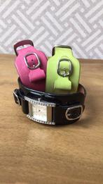 Guess vintage horloge met 3 verwisselbare bandjes, Sieraden, Tassen en Uiterlijk, Horloges | Dames, Ophalen of Verzenden, Zo goed als nieuw
