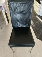6 eetkamer stoelen, Ophalen, Gebruikt, Zwart, Leer