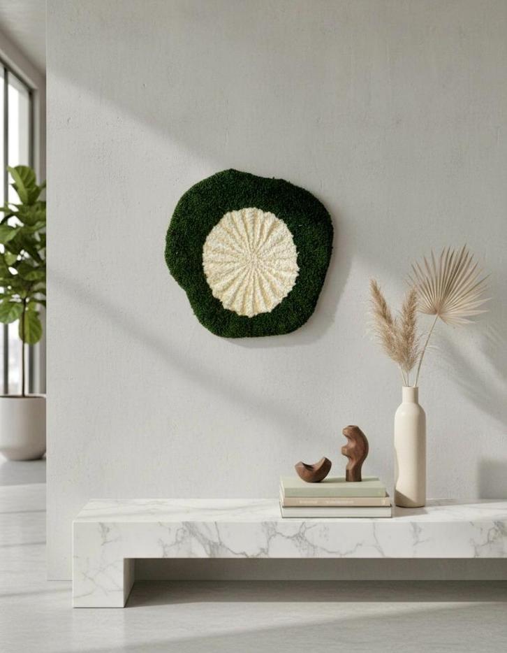 Duurzame textiel kunstwerk - Fossil I (45x45cm), Huis en Inrichting, Woonaccessoires | Wanddecoraties, Nieuw, Verzenden