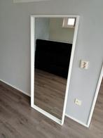 Moderne spiegel met witte lijst, Ophalen, Zo goed als nieuw, 150 tot 200 cm, Rechthoekig