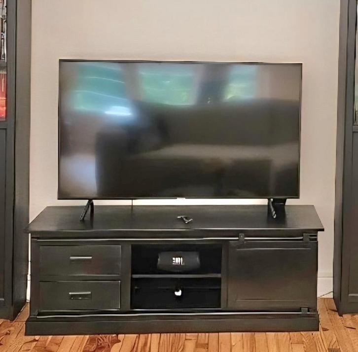 TV-meubel. Zwart Mangohout., Huis en Inrichting, Kasten | Televisiemeubels, Zo goed als nieuw, Minder dan 100 cm, 25 tot 50 cm