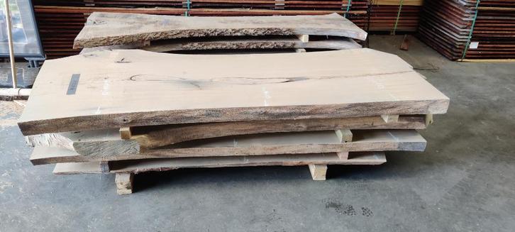 Mooie Grote Eiken Boomstamplank - Ideaal voor Bureau/Tafel, Huis en Inrichting, Tafelonderdelen, Nieuw, Tafelblad, 200 cm of meer