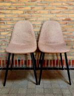 Set van 2 leuke stoelen eetkamerstoelen, Ophalen, Zo goed als nieuw, Vintage design retro, Twee