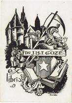 exlibris Hubert Levigne, Antiek en Kunst, Kunst | Etsen en Gravures, Verzenden