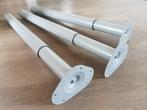 Set van 3 aluminium tafelpoten – zilver, inklapbaar/telescop, Ophalen, Tafelpoot, Minder dan 50 cm, 50 tot 100 cm
