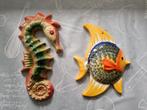 Muurdecoratie zeepaardje en vis, Huis en Inrichting, Ophalen, Nieuw