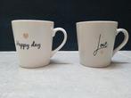 Koffie thee mok beker liefde wit creme servies cadeau, Nieuw, Ophalen of Verzenden, Overige stijlen, Kop(pen) en/of Schotel(s)
