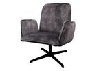 6x Draaifauteuil Velvet Antraciet L: 75 B: 80 H: 90 cm, Ophalen, Minder dan 75 cm, Nieuw, 75 tot 100 cm