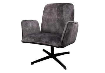 6x Draaifauteuil Velvet Antraciet L: 75 B: 80 H: 90 cm beschikbaar voor biedingen