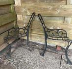 Gietijzeren zijkanten tuinbankje, Ophalen, Gebruikt, Metaal