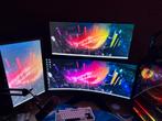Tekoop 3x monitoren 24 inch/27 inch/34 inch, Ophalen, IPS, Curved, Full HD