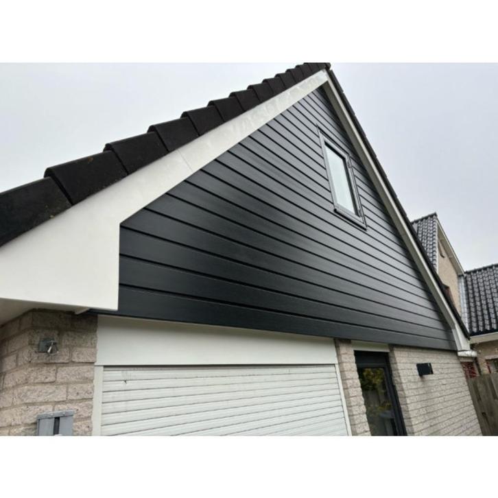 Keralit Kunststof Gevelbekleding Sponningsdeel 143mm Zwart, Doe-het-zelf en Verbouw, Platen en Panelen, Nieuw, Overige materialen