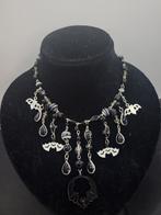 Gothic Vleermuis ketting - handgemaakt, Overige materialen, Verstelbaar, Zwart, 3845gh