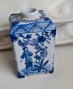 Antieke delftsblauw theebus, Ophalen of Verzenden, Zo goed als nieuw, Dame, Zilver