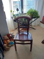 Vintage eetkamerstoel, bruin teak, Huis en Inrichting, Stoelen, Gebruikt, Bruin, Vintage, Ophalen of Verzenden