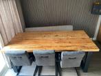 Tafel eetbank 4 stoelen, Ophalen, 200 cm of meer, 50 tot 100 cm, Zo goed als nieuw