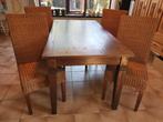 4 eetkamer stoelen, Ophalen, Riet of Rotan, Gebruikt, Bruin