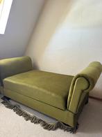 Daybed groen fluweel, Huis en Inrichting, Banken | Sofa's en Chaises Longues, Ophalen, Eenpersoons, 75 tot 100 cm, Zo goed als nieuw