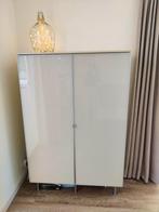 Italiaans design voorraadkast met gekleurd glazen deuren, Ophalen, Zo goed als nieuw, 25 tot 50 cm