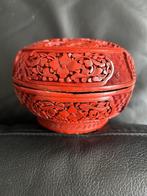 Chinees Rood Cinnaber Lakdoosje, Antiek en Kunst, Antiek | Porselein, Ophalen of Verzenden