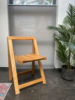 Vintage houten inklapbare stoel – retro en stevig, Ophalen, Gebruikt, Bruin, Eén