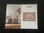 15% kortingscoupon Janzen, Eén persoon, Cadeaubon