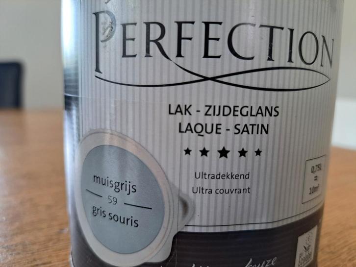 Perfection lak zijdeglans muisgrijs watergedragen, Doe-het-zelf en Verbouw, Verf, Beits en Lak, Nieuw, Lak, Minder dan 5 liter