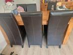 6 PU Lederen Eetkamerstoelen - Gebruikt, Huis en Inrichting, Stoelen, Ophalen of Verzenden, Zo goed als nieuw, Leer, Vijf, Zes of meer stoelen