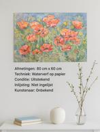 Prachtig schilderij van papavers, Ophalen of Verzenden, Zo goed als nieuw, Schilderij, 75 cm of meer