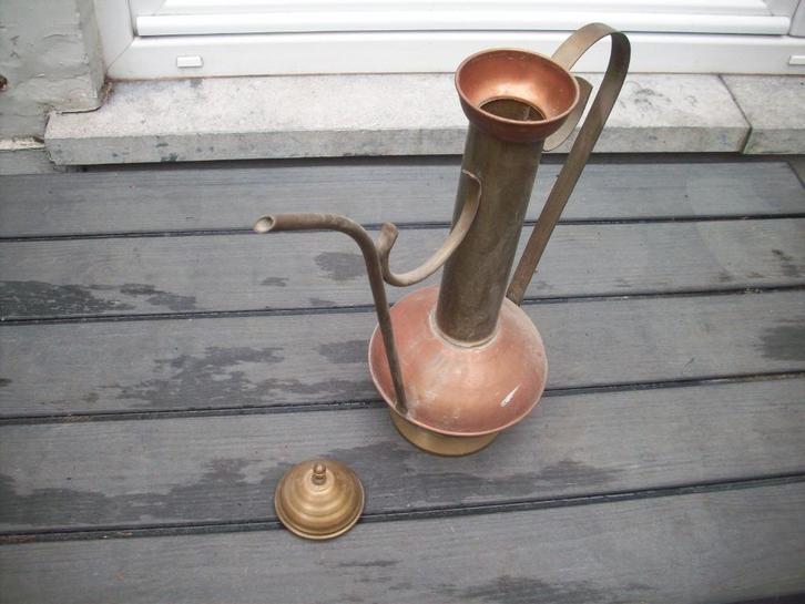 denk een turkse karaf ? of zo met deksel, Antiek en Kunst, Antiek | Koper en Brons, Koper, Ophalen of Verzenden