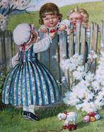 PAULI EBNER —— Vroolijk Paasfeest, Verzenden, 1920 tot 1940, Gelopen, Kinderen
