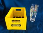 Heineken gegraveerd Glas+ cd krat minikrat € 5 per stuk, Ophalen, Gebruikt, Overige typen, Heineken