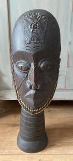 Prachtig Afrikaans beeld buste houtsnijwerk, Ophalen of Verzenden