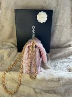 Chanel Flap bag Pink Tweed Crossbody, Nieuw, Schoudertasje, Roze, Verzenden