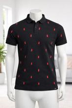 Poloshirt met ananas print, Maat 52/54 (L), Zwart, Geen merk, Ophalen of Verzenden