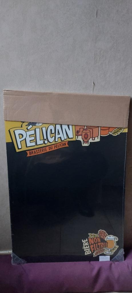 Nieuw krijtbord biermerk Pélican, Verzamelen, Biermerken, Nieuw, Reclamebord, Plaat of Schild, Overige merken, Ophalen of Verzenden