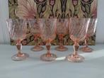 Vintage! Prachtig 8x groot rosaline swirl luminarc wijnglas, Ophalen of Verzenden