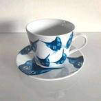 Ikea Giltig - kop en schotel met kat blauw, Ophalen of Verzenden, Nieuw, Overige stijlen, Kop(pen) en/of Schotel(s)