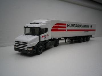 Herpa Scania T124 huiftrailer Hungarocamion.  beschikbaar voor biedingen